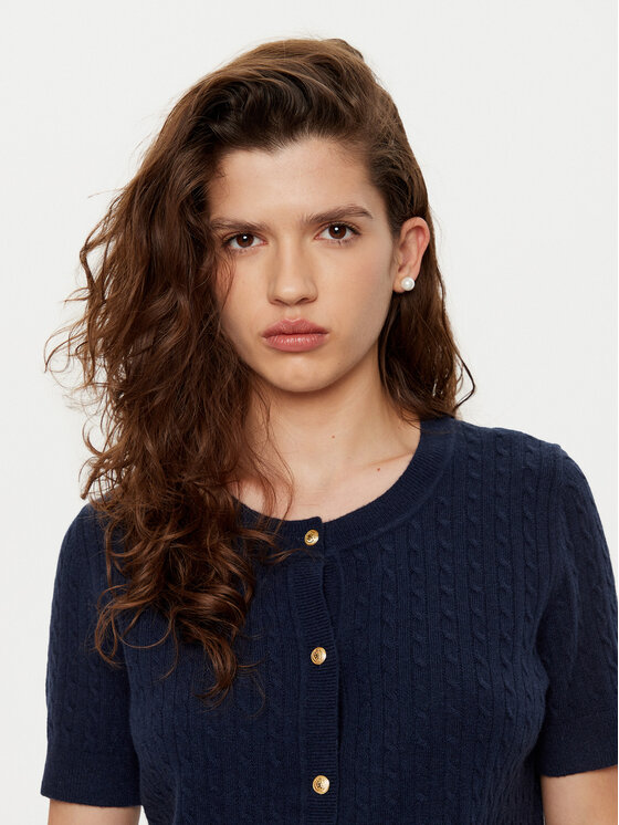 Tommy Hilfiger Tommy Hilfiger Kardigan WW0WW43958 Granatowy Regular Fit
