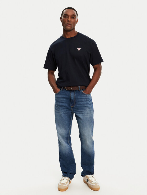 Guess Jeans Guess Jeans Tričko M4YI46 K8FQ4 Tmavomodrá Regular Fit