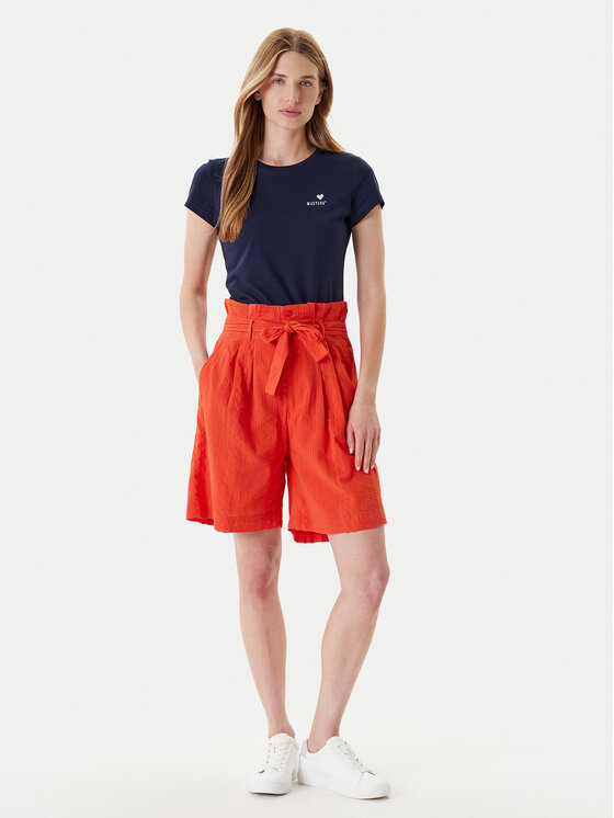Mustang Mustang Marškinėliai Loa 1016509 Tamsiai mėlyna Slim Fit