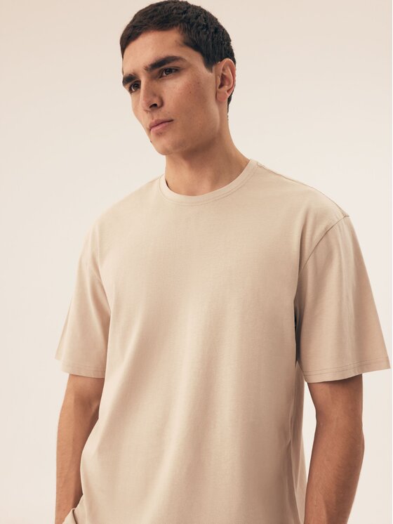 Henderson Henderson T-Shirt 43026 Beżowy Regular Fit