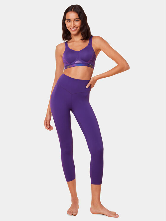 Triumph Triumph Клин Cardio RTW 7/8 High Waist Leggings Logo 10215957 Виолетов Slim Fit