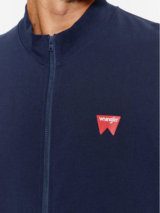 Wrangler Wrangler Felpa Funnel 112341207 Blu scuro Regular Fit