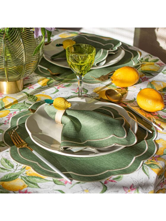 Roseberry Home Roseberry Home Obrączka na serwetki Lemon Żółty