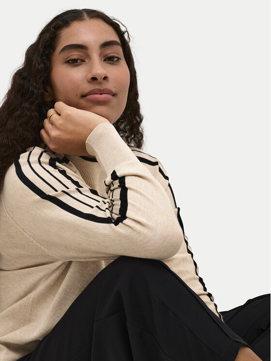 Kaffe Kaffe Sweter Henriette 10509113 Beżowy Regular Fit