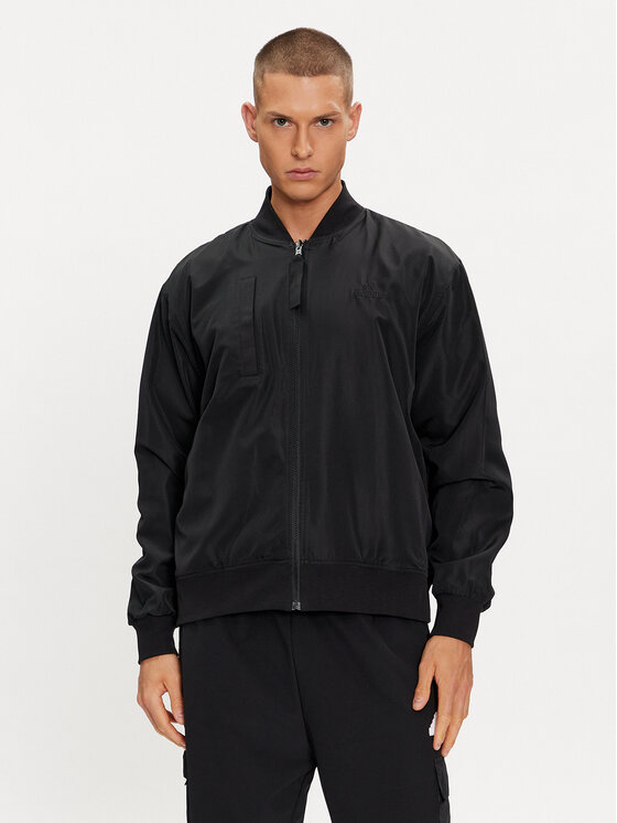 adidas adidas Džemperis ar kapuci Embroidery IP4070 Melns Loose Fit