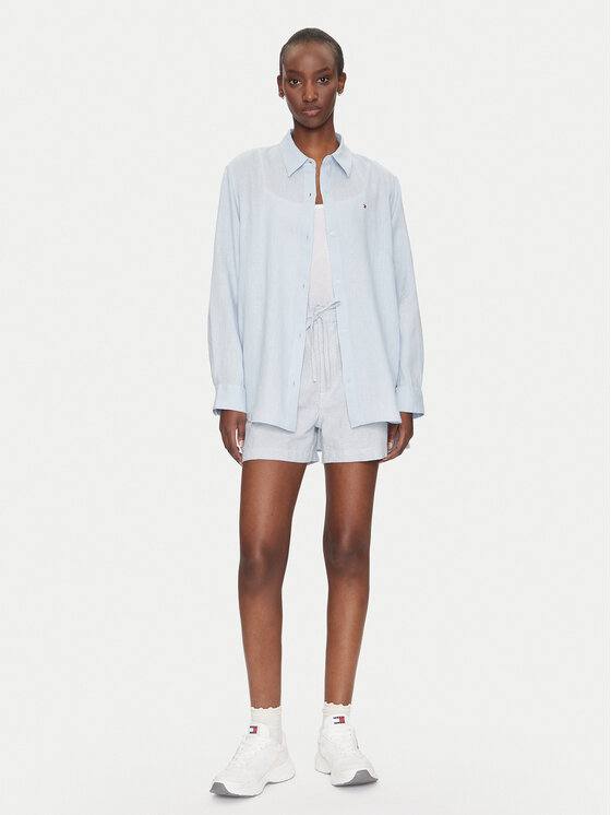 Tommy Jeans Tommy Jeans Šortky z materiálu DW0DW20360 Modrá Regular Fit