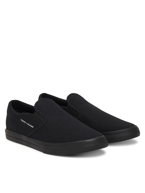 Tommy Hilfiger Tommy Hilfiger Teniși Vulc Core Slip On FM0FM05689 Negru
