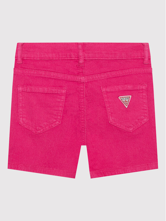 Guess Guess Szorty jeansowe J2RD12 WE5X0 Różowy Regular Fit