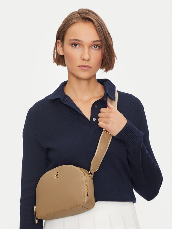 Tommy Hilfiger Tommy Hilfiger Τσάντα Monotype Half Moon AW0AW16482 Μπεζ