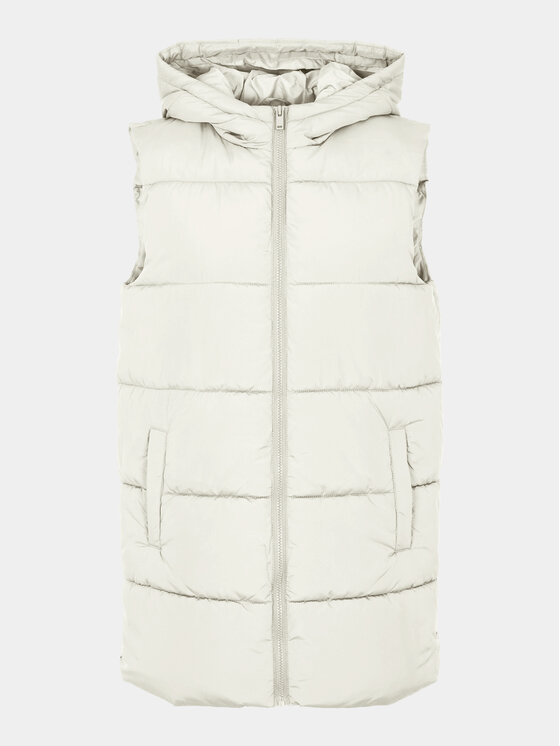Pieces Pieces Prsluk 17115628 Écru Regular Fit