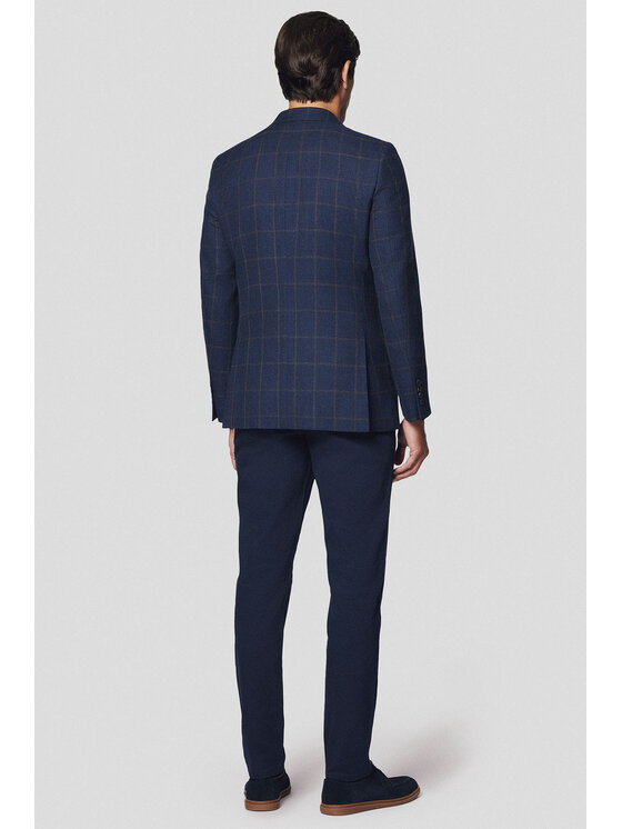 Lancerto Lancerto Marynarka Modesto MA073224000008 Granatowy Slim Fit