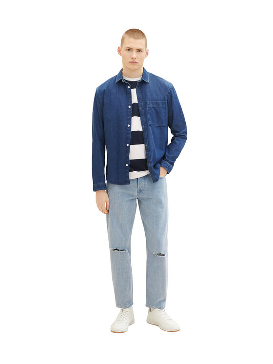 Tom Tailor Denim Tom Tailor Denim Tričko 1035597 Tmavomodrá