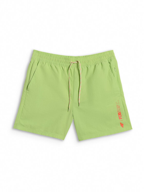 4F 4F Szorty kąpielowe FOB SUMMER Zielony Regular Fit