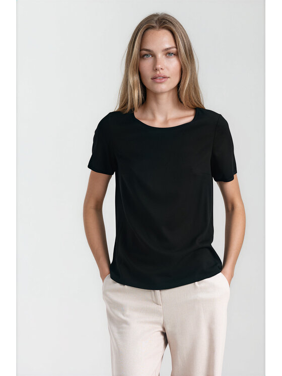 NIFE NIFE Halenka B242 Černá Relaxed Fit