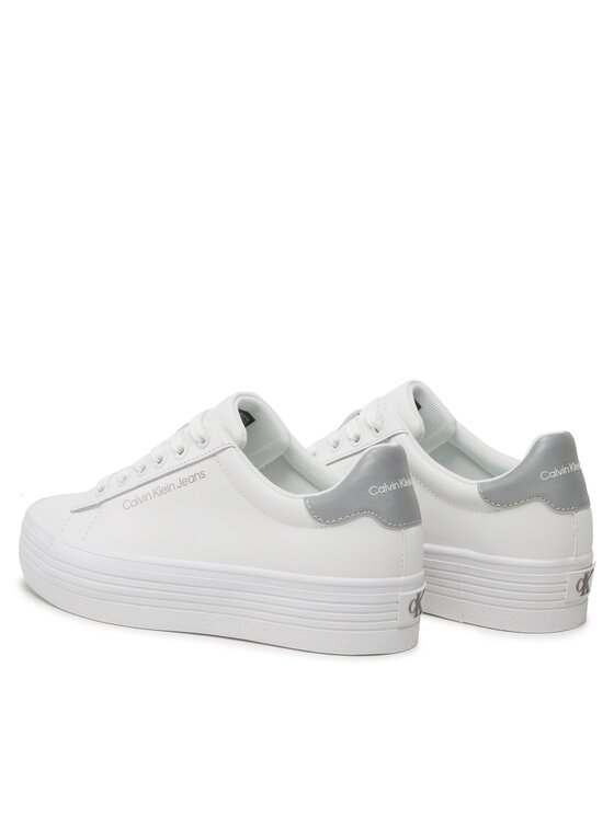 Calvin Klein Jeans Calvin Klein Jeans Αθλητικά Vulc Flatform Laceup Ny Refl Wn YW0YW01220 Λευκό