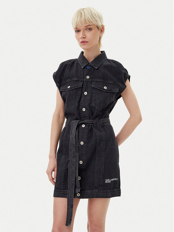 Karl Lagerfeld Jeans Karl Lagerfeld Jeans Rochie de blugi A2W13023 Gri Regular Fit