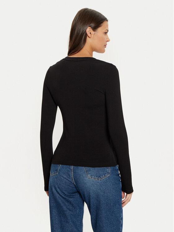 Guess Jeans Guess Jeans Bluse W4YI21 J1314 Schwarz Slim Fit