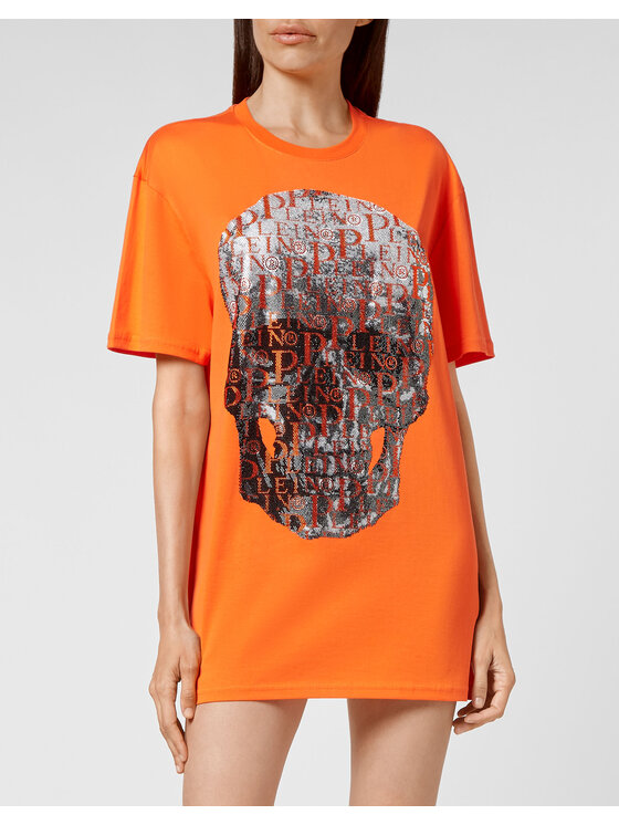 PHILIPP PLEIN PHILIPP PLEIN Tričko 2591 Oranžová Regular Fit