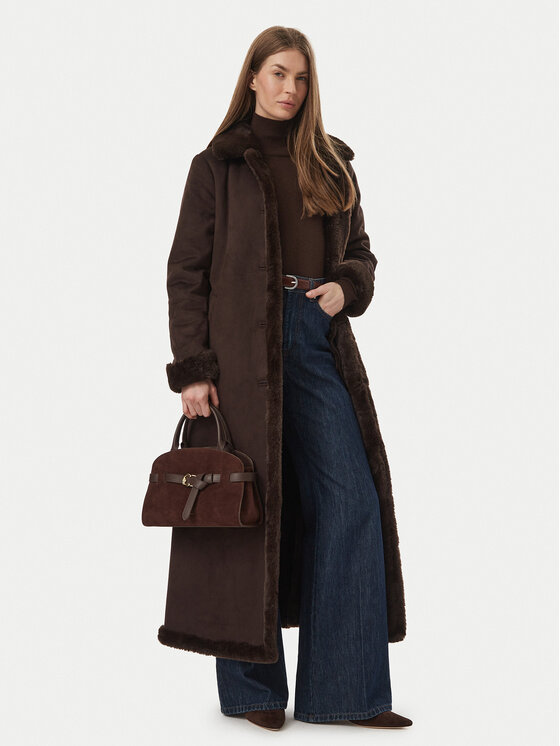 LAUREN RALPH LAUREN LAUREN RALPH LAUREN Kożuch sztuczny 297P23461001 Brązowy ciemny Regular Fit