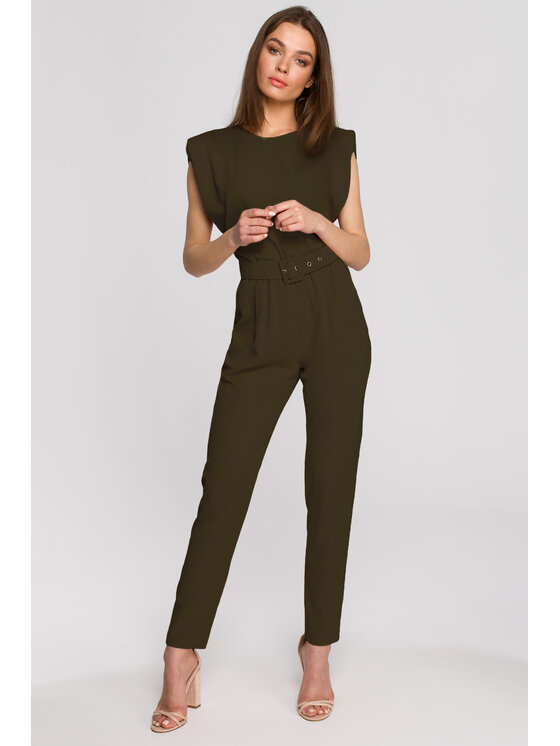Stylove Stylove Kombinezon S259 Khaki Slim Fit