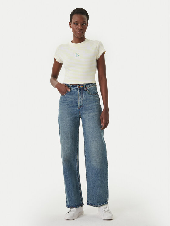 Calvin Klein Jeans Calvin Klein Jeans T-krekls LV047F833G Dzeltens Slim Fit