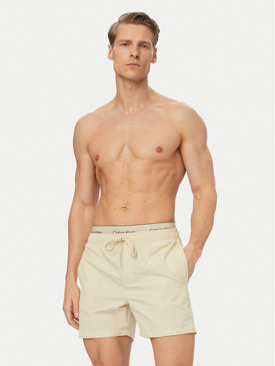 Calvin Klein Swimwear Calvin Klein Swimwear Plavecké šortky LV00N61017 Sivá Regular Fit