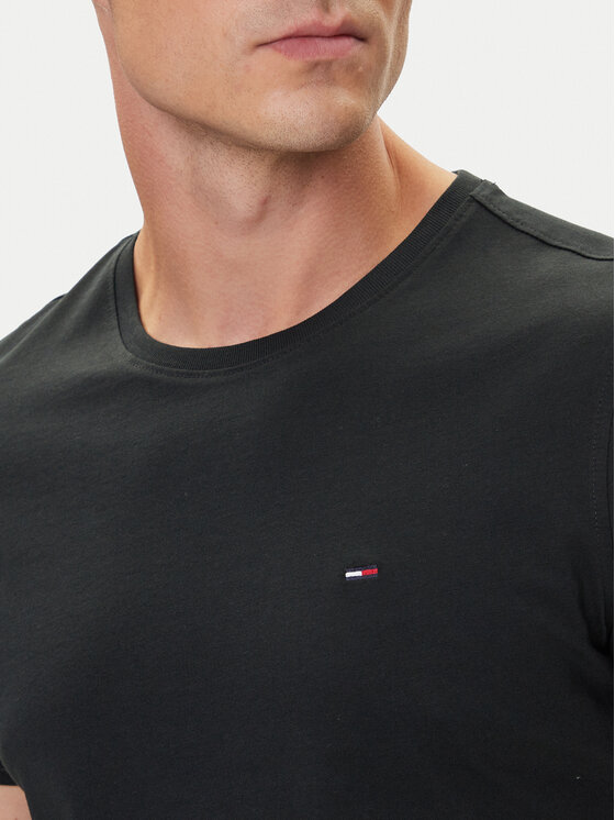Tommy Jeans Tommy Jeans Marškinėliai DM0DM04411 Juoda Slim Fit