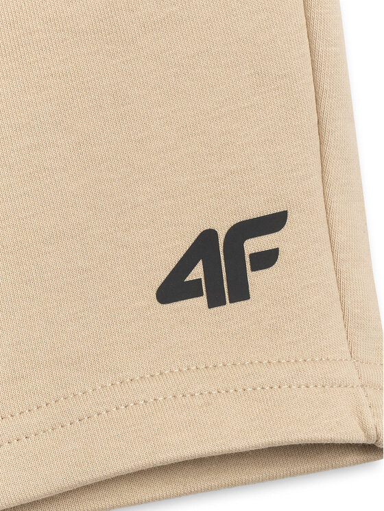 4F 4F Szorty sportowe BASIC+ Beżowy Regular Fit