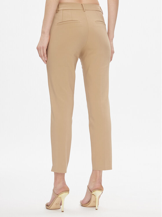 Marella Marella Hlače iz tkanine Macario 2413131031200 Rjava Regular Fit