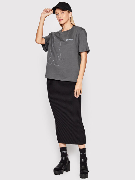 2005 2005 T-Shirt Unisex Horned Grau Relaxed Fit