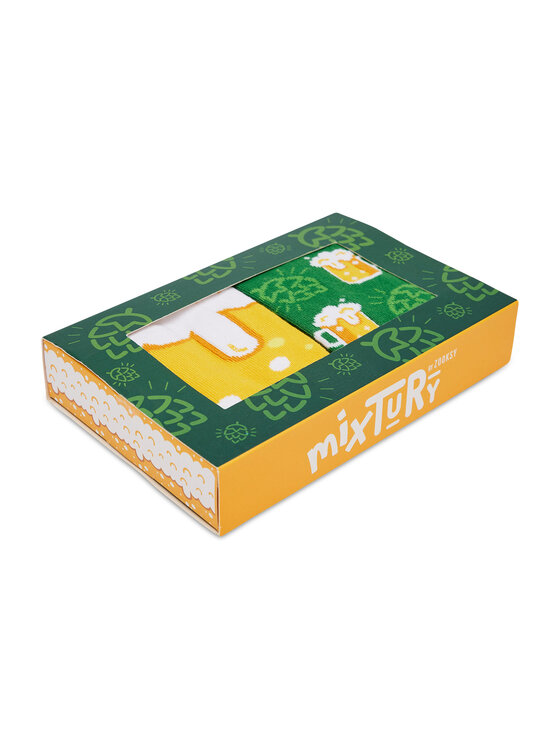Zooksy Zooksy Zestaw 2 par wysokich skarpet męskich Mixtury Chmielowe Zielony