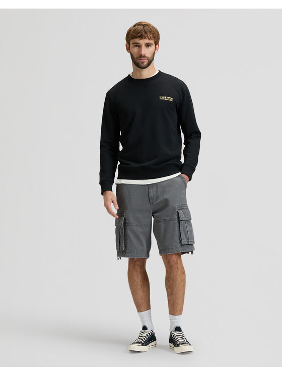 Lee Lee Bluza SMALL LOGO SWS Czarny Regular Fit