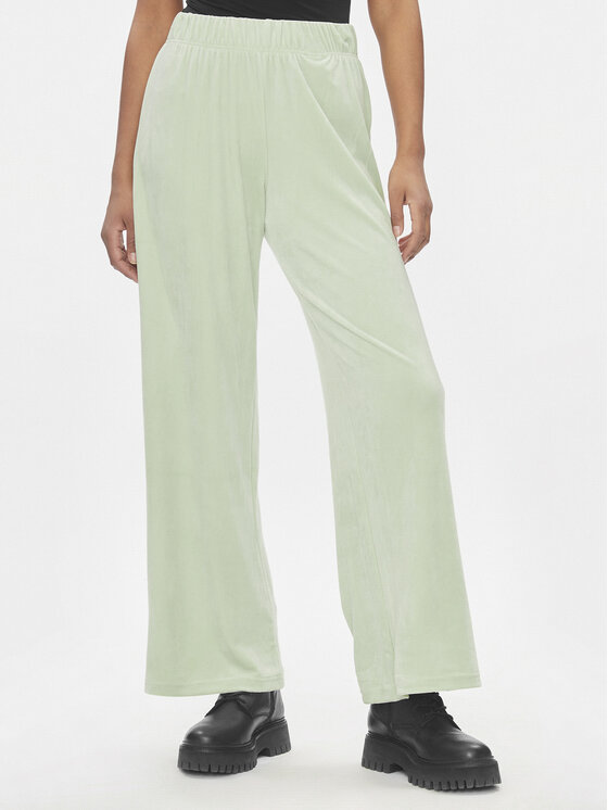 ONLY ONLY Úpletové kalhoty Rebel 15311822 Zelená Straight Fit