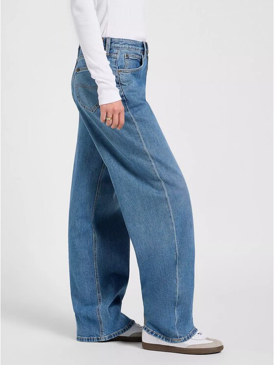 Lee Lee Jeansy LOW SLUNG SLOUCH Niebieski Loose Fit