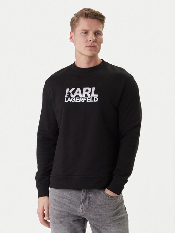 KARL LAGERFELD Pulóver 705780 500917 Fekete Regular Fit