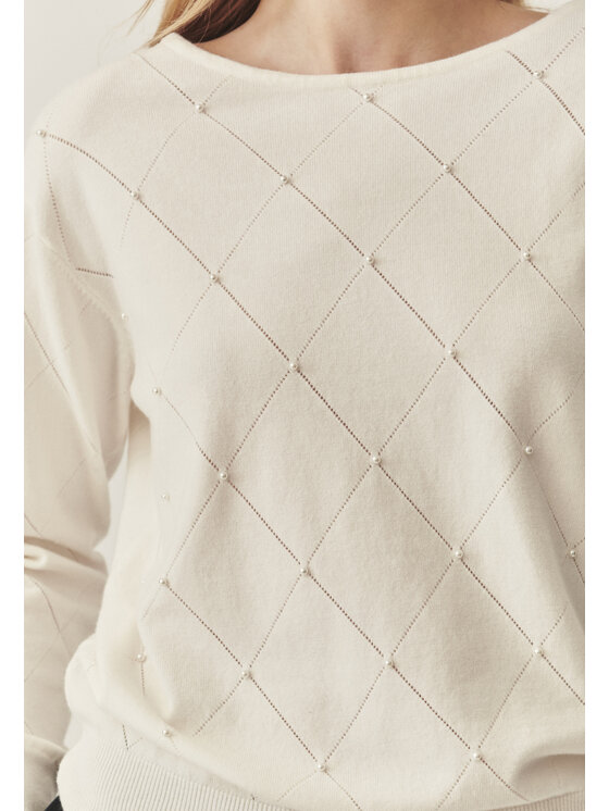 TATUUM Tatuum Sweter AZAKI Écru Classic Fit
