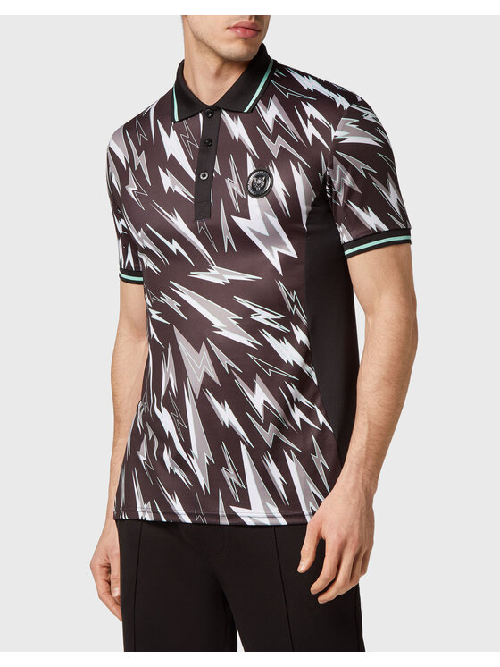Plein Sport Plein Sport Polo 1979 Czarny Slim Fit