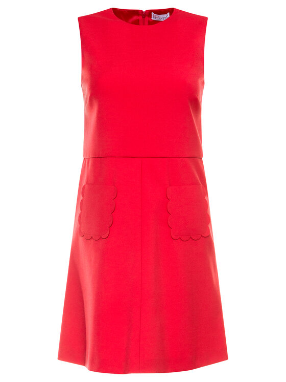 Red Valentino Red Valentino Kleid für den Alltag TR3VAM15 Rot Slim Fit