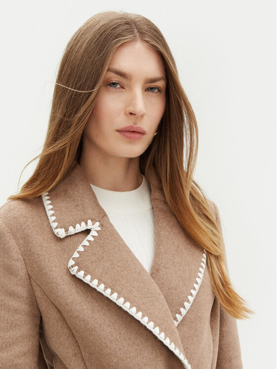 Guess Guess Kabát pro přechodné období W5RL19 WGVR2 Béžová Regular Fit