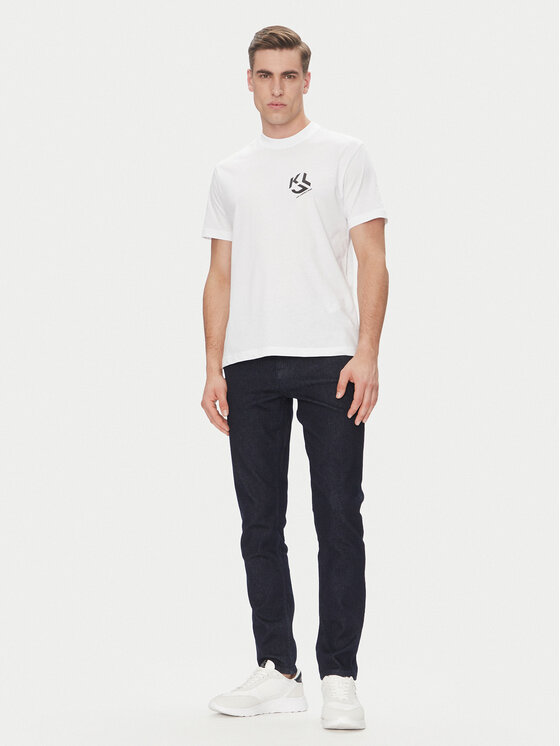 Karl Lagerfeld Jeans Karl Lagerfeld Jeans T-shirt A2M17072 Bijela Regular Fit