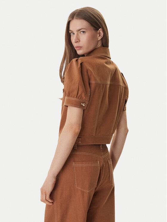 Guess Guess Дънково яке W6GL08 W1804 Кафяв Regular Fit