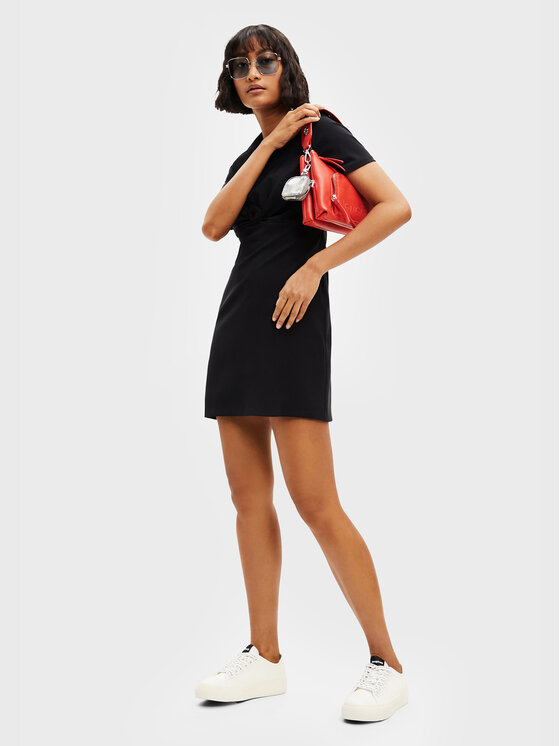 Desigual Desigual Rochie de zi Keira 22WWVW46 Negru Slim Fit