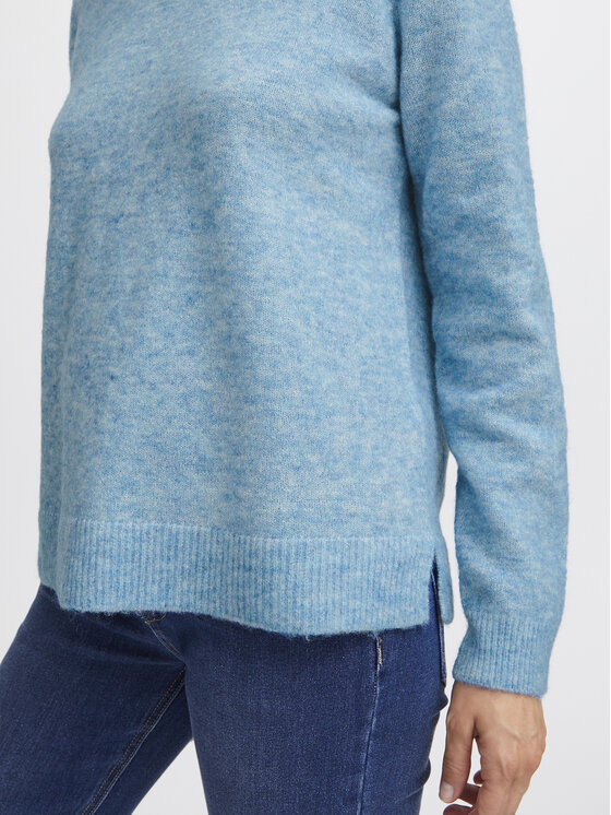 Fransa Fransa Sweter 20612833 Niebieski Regular Fit