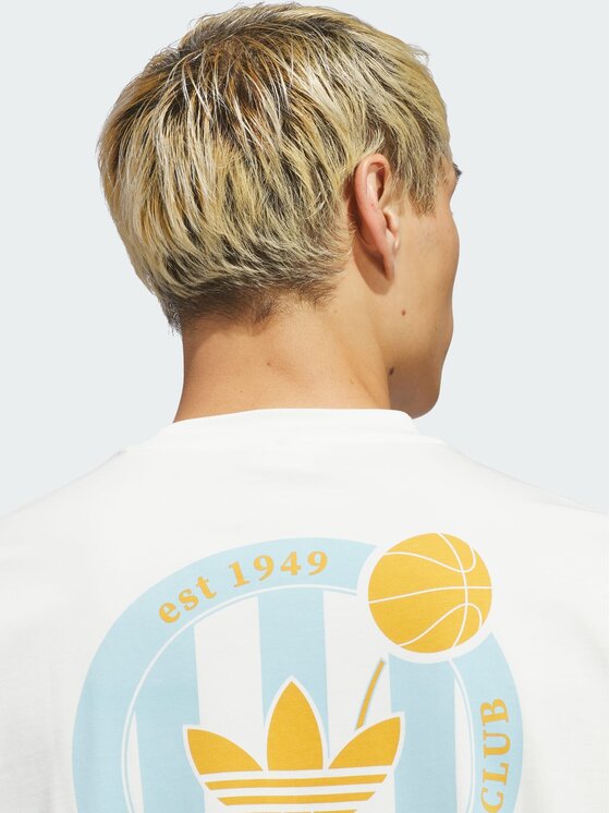 adidas adidas T-Shirt Basketball Crest Tee Biały Oversize