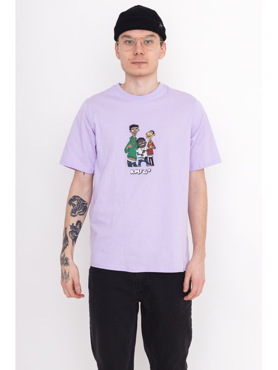 Kamuflage Kamuflage T-Shirt Bad, Badd&Baddie Fioletowy Relaxed Fit