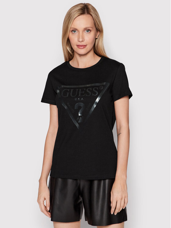 Guess Guess Футболка V2YI07 K8HM0 Чорний Regular Fit