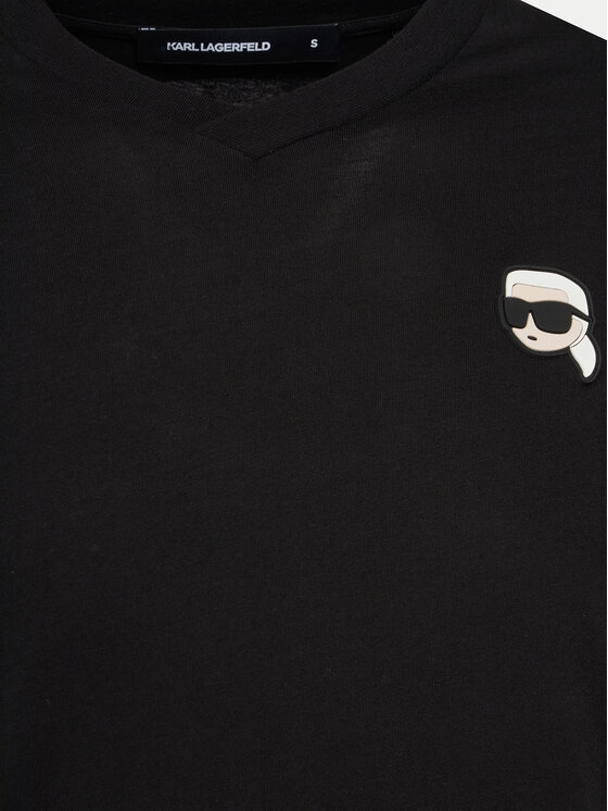 KARL LAGERFELD KARL LAGERFELD Marškinėliai 755021 552224 Juoda Regular Fit