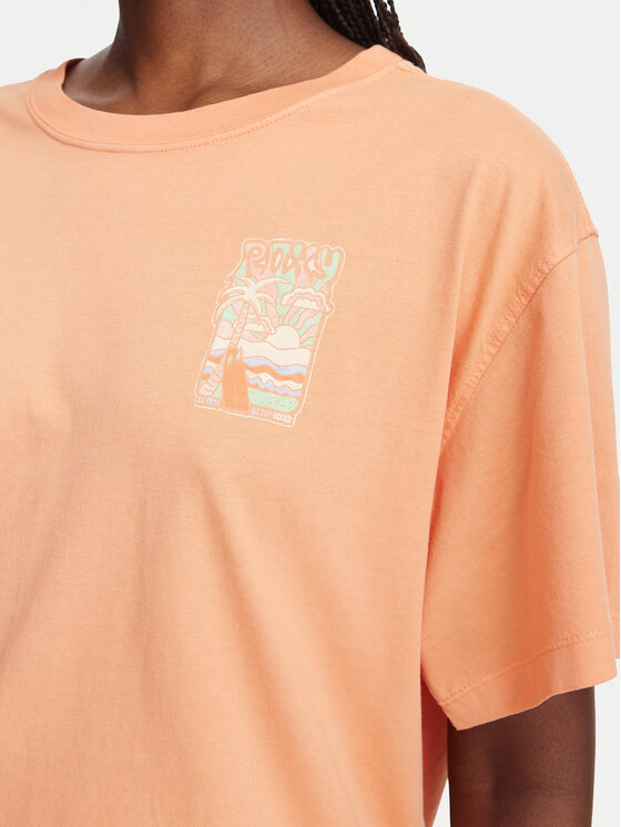 Roxy Roxy Футболка Enzyme Wash ERJZT05966 Оранжевий Oversize