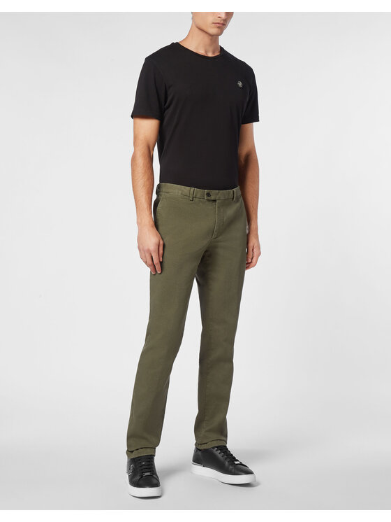 PHILIPP PLEIN PHILIPP PLEIN Pantaloni chino 20139 Verde Chino Fit