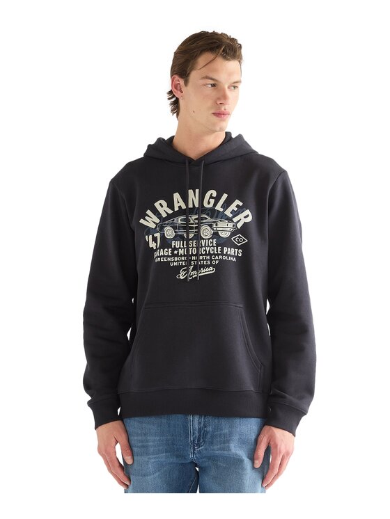 Wrangler Wrangler Bluza 112387046 Czarny Regular Fit